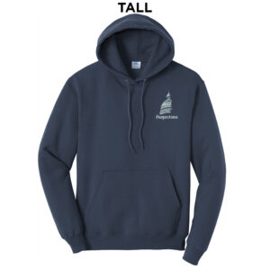 Augustana Maintenance Tall Fleece Hooded Sweatshirt-Navy