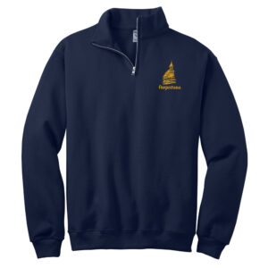 Augustana Maintenance JERZEES Unisex Nublend Cadet Collar Sweatshirt-Navy