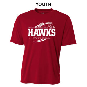 SH Hawks FB YOUTH Cooling Performance Tshirt-cardinal