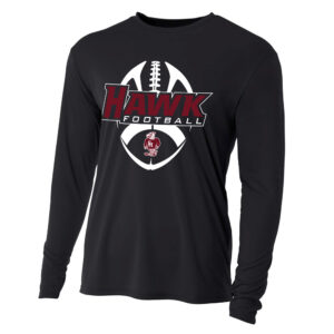 SH Hawks FB Adult Cooling Performance long sleeve Crew Tee-Black
