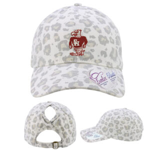 SH Hawks FB Infinity Her Women’s Garment-Washed Fashion Print Cap -Snow Leopard