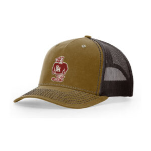SH Hawks FB Richardson  Hawthorne Trucker  Mesh Back Adjustable back cap Split-Whisky/Brown