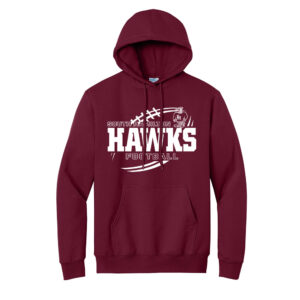 SH Hawks FB Unisex Fleece Hooded Sweatshirt-Cardinal