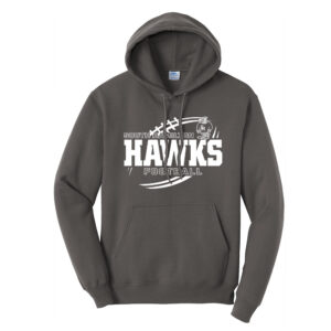 SH Hawks FB Unisex Fleece Hooded Sweatshirt-Charcoal