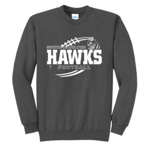 SH Hawks FB Unisex Fleece Crewneck Sweatshirt-Charcoal