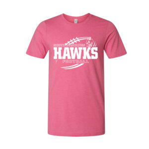 SH Hawks FB Unisex Premium Short Sleeve Tee-Heather Charity Pink