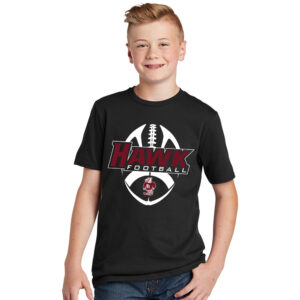 SH Hawks FB Youth Premium Short Sleeve Tee-Black