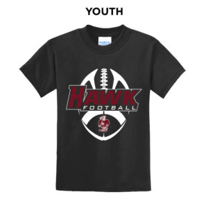 SH Hawks FB Youth Short Sleeve Tee-Black