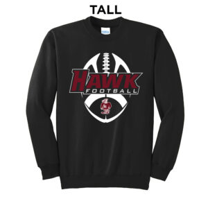 SH Hawks FB Tall Fleece Crewneck Sweatshirt-Black