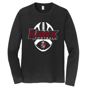 SH Hawks FB Unisex Cotton Long Sleeve Fan Favorite Tee-Black