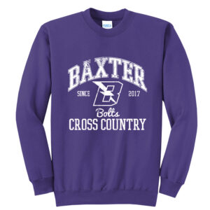 Baxter CC Unisex Fleece Crewneck Sweatshirt-Purple