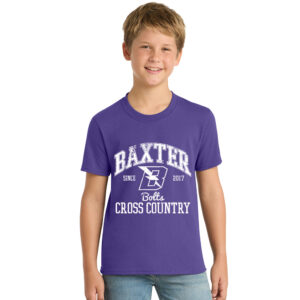 Baxter CC Youth Short Sleeve Tee-Purple