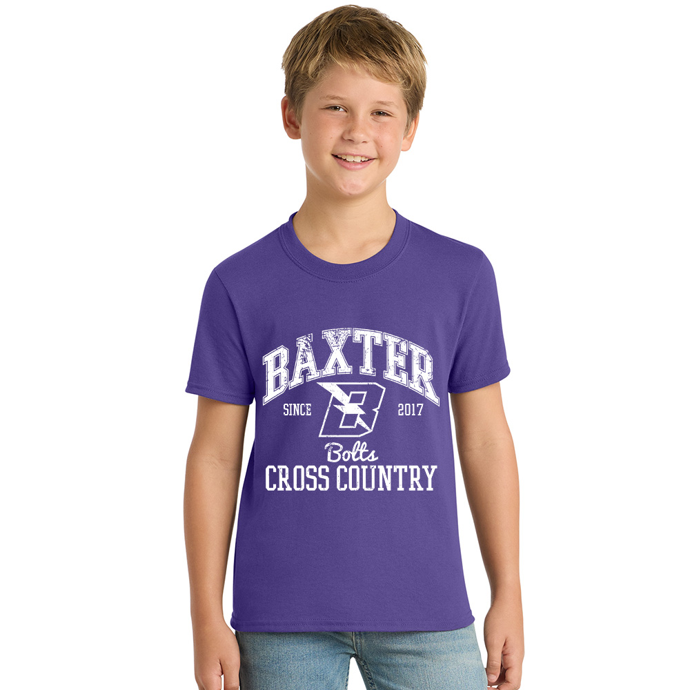 Baxter CC Youth Short Sleeve Tee-Purple