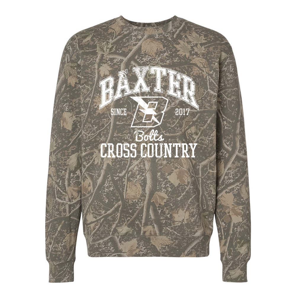 Baxter CC Independent Trading Co Unisex Heavyweight Crewneck Sweatshirt-Deadwood Camo