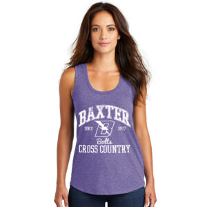Baxter CC Women’s Perfect Triblend Racerback Tank-Purple Frost