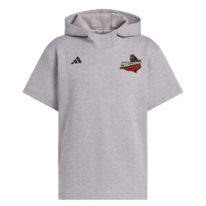 Boone CC Adidas Short Sleeve Hoodie- Medium Grey