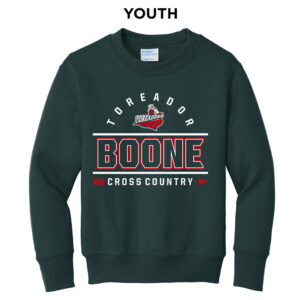 Boone CC Youth Crewneck Sweatshirt -Dark Green