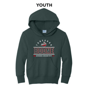 Boone CC Youth Fleece Hooded Sweatshirt-Dark Green