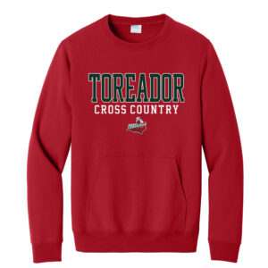 Boone CC Unisex Core Fleece Crewneck Pocket Sweatshirt – Red