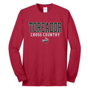 Boone CC Unisex Long Sleeve Core Blend T Shirt -Red