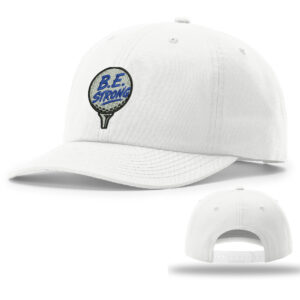 Everson Golf Richardson Relaxed 6 Panel Snapback premium canvas cap – White
