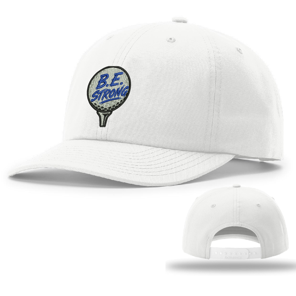 Everson Golf Richardson Relaxed 6 Panel Snapback premium canvas cap - White