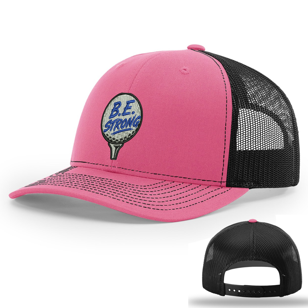 Everson Golf Richardson Pro Crown Mesh Back Adjustable back cap - SPLHotPinkBlack