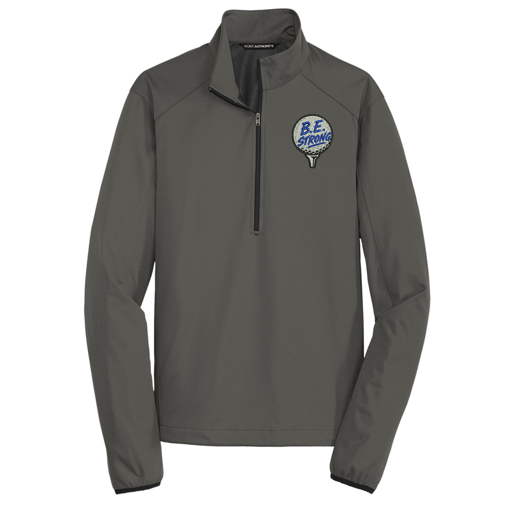 Everson Golf Port Authority Men Active 1/2 Zip Soft Shell Jacket - GreySteel
