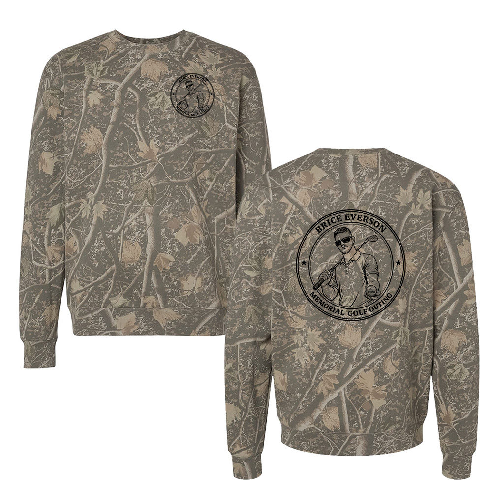Everson Golf Independent Trading Co Unisex Heavyweight Crewneck Sweatshirt-Deadwood Tree Camo