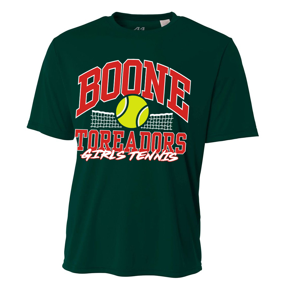 Boone Girls Tennis Adult Cooling Performance Tshirt -Forest