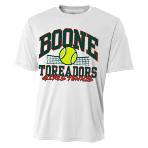 Boone Girls Tennis Adult Cooling Performance Tshirt-White