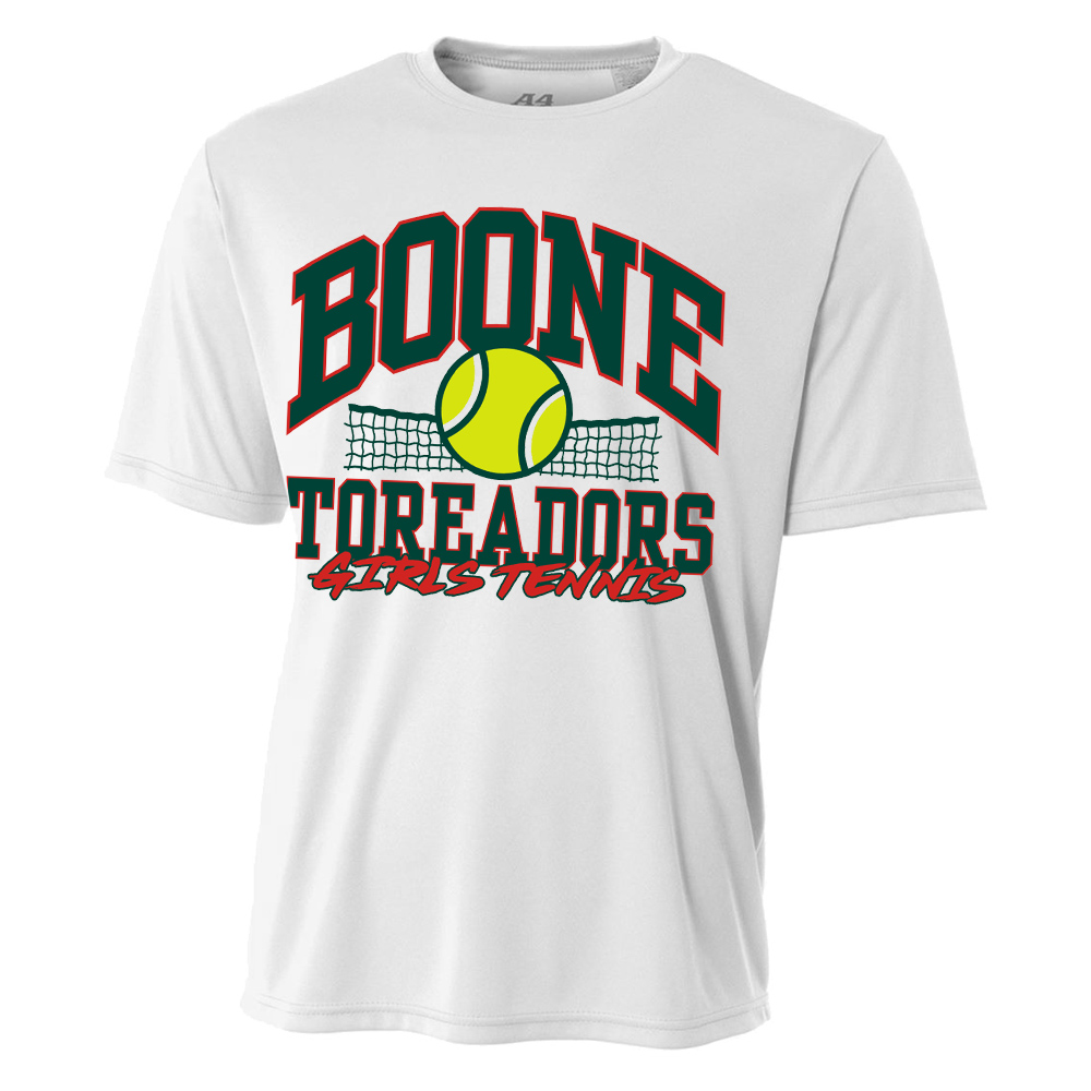Boone Girls Tennis Adult Cooling Performance Tshirt-White