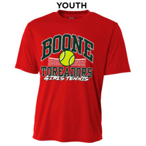 Boone Girls Tennis YOUTH Cooling Performance Tshirt-Scarlet