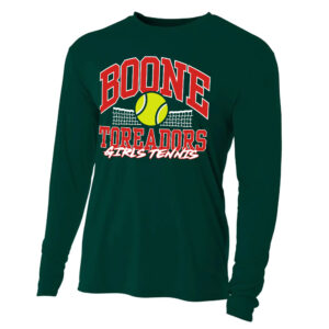 Boone Girls Tennis Adult Cooling Performance long sleeve Crew Tee-Forest