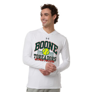 Boone Girls Tennis Under Armour Mens Team Vanish Performance Hoodie-White
