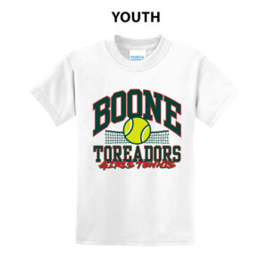 Boone Girls Tennis Youth Short Sleeve Tee-White