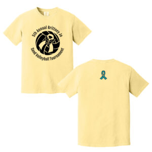 Brittney Sand VB Comfort Colors Pigment Dyed Short Sleeve Shirt Unisex-Butter