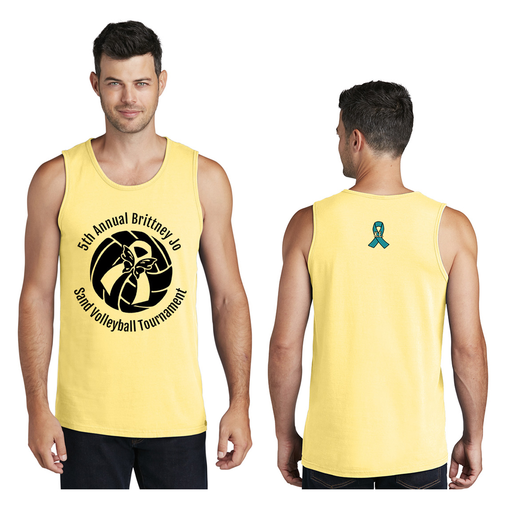 Brittney Sand VB Men Pigment Dyed Tank Top-Popcorn