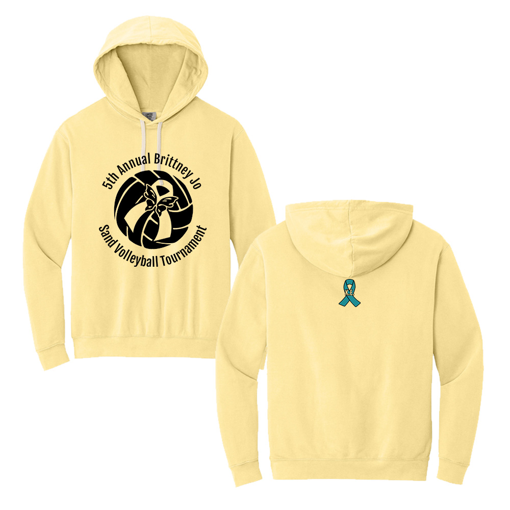 Brittney Sand VB Comfort Colors Unisex Lightweight Hooded Sweatshirt-Butter