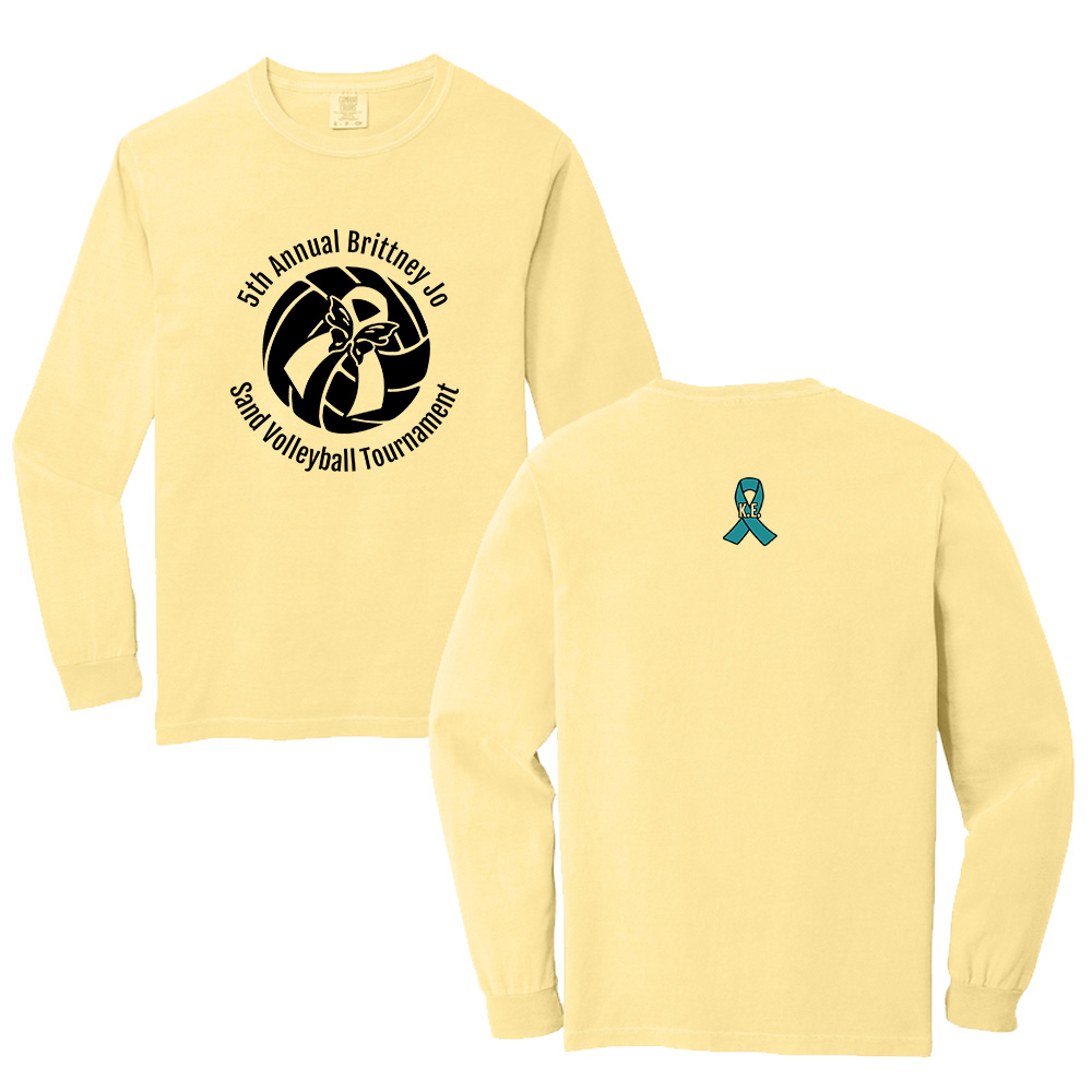 Brittney Sand VB Comfort Colors Heavyweight Ring Spun Long Sleeve Tee-Butter