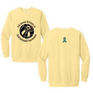 Brittney Sand VB Comfort Colors Garment-Dyed Fleece Crew Unisex-Butter