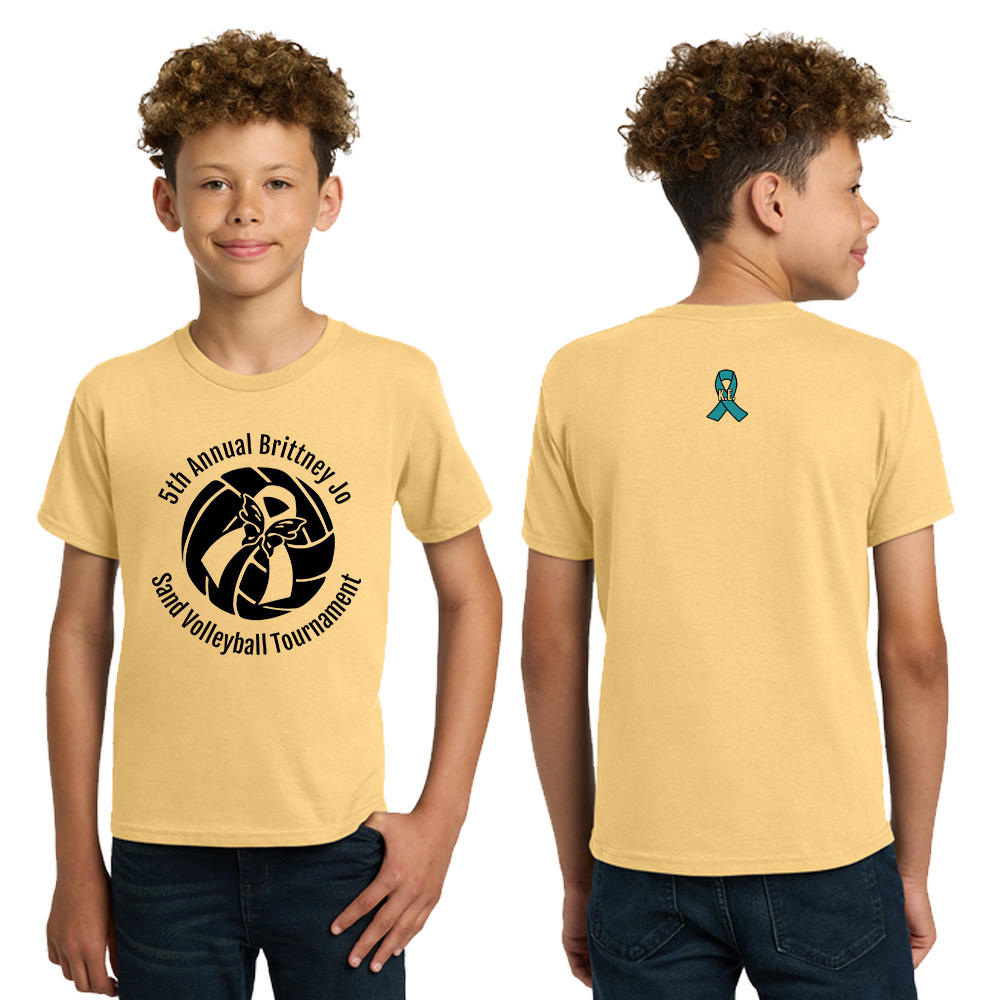 Brittney Sand VB Youth Cotton Short Sleeve Tee-Yellow Haze