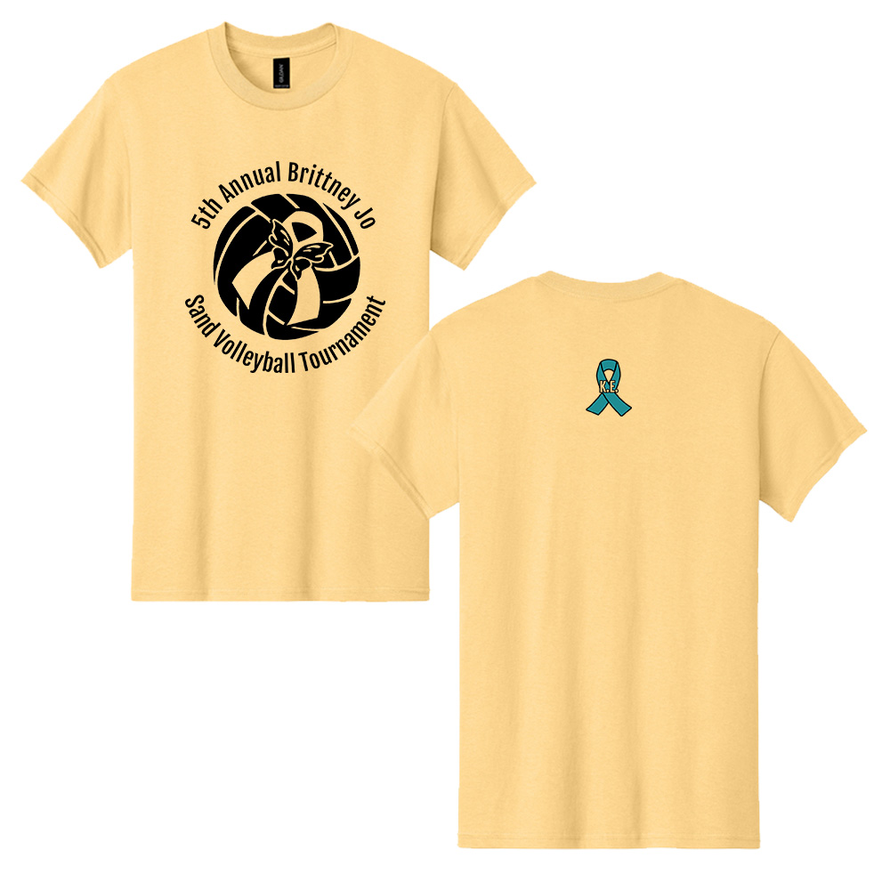 Brittney Sand VB Unisex Cotton Short Sleeve Tee-Yellow Haze