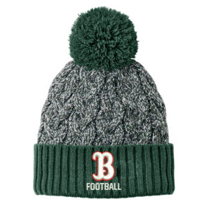 Boone Football New Era Marled Knit Pom Beanie – DkGreenGraphiteWhite