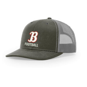 Boone Football Richardson Freemont Trucker Mesh Back Adjustable back cap – SplOliveCharcoal