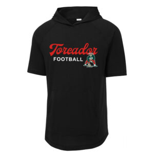 Boone Football Sport Tek Posicharge Tri Blend Wicking Short Sleeve Hoodie – BlackTriadSolid