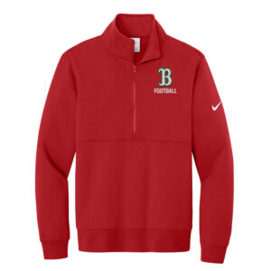 Boone Football Nike Club Fleece Sleeve Swoosh 1/2 Zip – UniversityRed