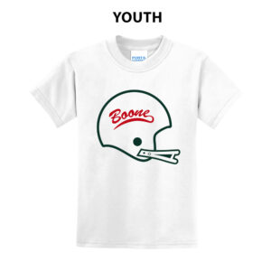 Boone Football Youth Short Sleeve Tee – White