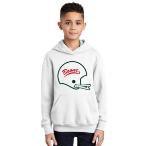 Boone Football Youth Hooded Sweatshirt – White
