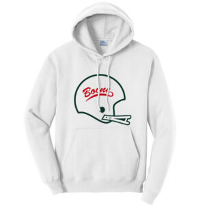 Boone Football Unisex Classic Core weight Cozy Pullover Hooded Sweatshirt – White